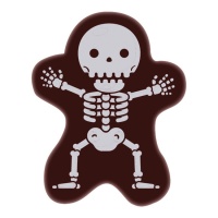 Figuras de chocolate negro de Esqueleto Halloween - 72 unidades