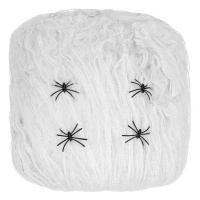 Telaraña de color blanco con arañas - 50 gr
