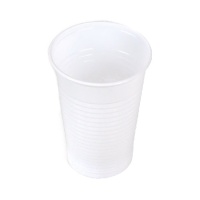 Vasos de 200 ml de plástico blancos - 100 unidades