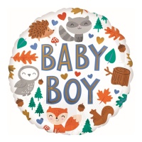 Globo redondo con animalitos de Baby Boy de 43 cm - Anagram