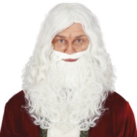Peluca con barba Papá Noel