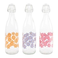 Botella de 1000 ml flores de colores