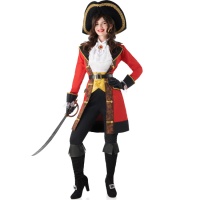 Disfraz de capitán pirata garfio para mujer