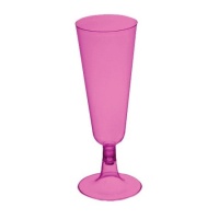 Copa de 150 ml de plástico rosa de cava - The Sarao Factory - 4 unidades