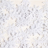 Confetti de copos de nieve metalizado blanco de 14 gr