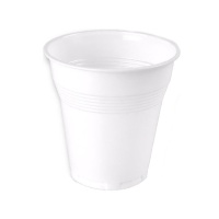Vasos de 150 ml de plástico blancos - 100 unidades