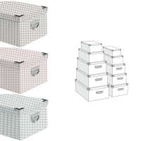 Caja rectangular Vichy - 10 unidades