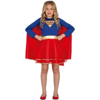 Disfraz de superhéroe con capa para niña