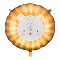 Globo redondo de cabeza de león baby de 70 cm - PartyDeco