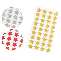 Pegatinas 3D de formas de estrellas con brillo de 1,8 cm - 36 piezas