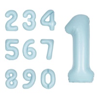 Globo de número azul de 86,3 cm - Unique