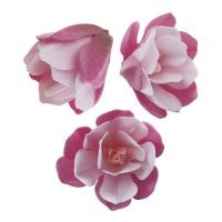 Obleas de flores de Magnolia de 6,5 cm - Dekora - 6 unidades