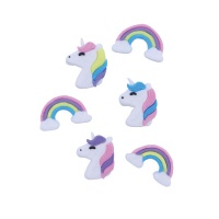 Figuras de azúcar de unicornios fantasía - PME - 6 unidades
