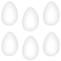 Figura de corcho con forma de huevo de 5,5 x 8 cm - 6 unidades