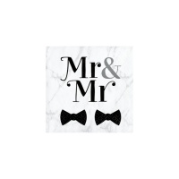 Servilletas de Mr & Mr de 12,5 x 12,5 cm - 16 unidades