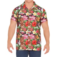 Camisa disfraz de flores hawaiana Aloha para hombre