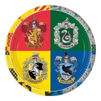 Platos de Harry Potter Hogwarts Houses de 23 cm - 8 unidades