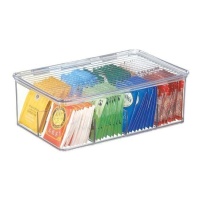 Caja transparente con tapadera - 8 compartimentos