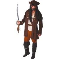 Disfraz de pirata Jack del caribe para hombre