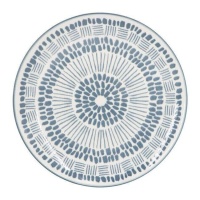 Plato de 19 cm estampado gris azulado