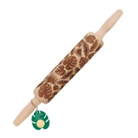Rodillo marcador de hojas tropicales de 39 cm - Scrapcooking
