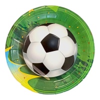 Platos de fútbol de balón chutado de 17 cm - 8 unidades