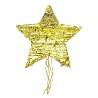 Piñata 3D de estrella dorada de 45,5 x 45,5 x 8,5 cm - Scrapcooking