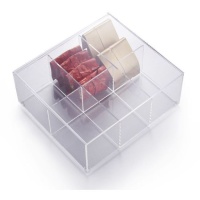 Caja para té transparente - 6 compartimentos