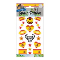Tatuajes temporales surtidos de España - 1 lámina