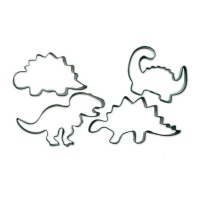 Cortador de dinosaurios de hojalata - Scrapcooking - 4 unidades