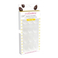 Molde para huevos de chocolate de 27 x 13,5 x 3 cm - Scrapcooking - 12 cavidades