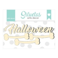 Chipboard de Halloween y Huesos - Artis decor - 4 unidades