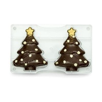 Molde de árbol de Navidad para chocolate de 15 cm - Decora - 2 cavidades