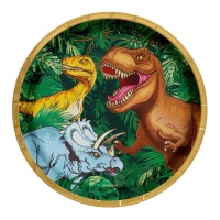 Platos de dinosaurios salvajes de 23 cm - 6 unidades