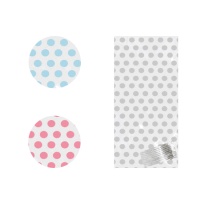 Bolsas de plástico rectangulares círculos de colores - 10 unidades