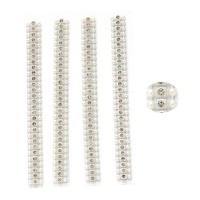 Pegatinas de cadena de perlas blancas de 14,5 cm - 4 unidades