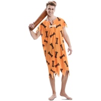 Disfraz de cavernícola naranja para hombre