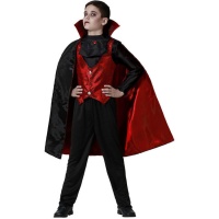 Disfraz de conde vampiro con capa para niño