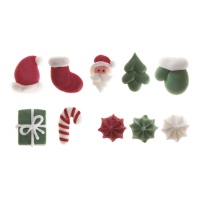 Figuras de azúcar de Navidad surtidas - Dekora - 24 unidades