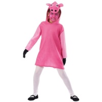 Disfraz de cerdito rosa para niña