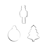 Cortadores de bola de Navidad, cascanueces y abeto - 3 piezas