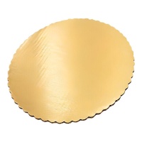 Base para pastelito redonda dorada de 12 cm - 100 unidades