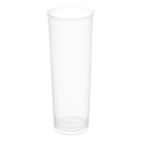 Vasos de 330 ml de plástico transparente de tubo - 6 unidades