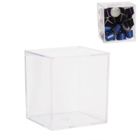 Caja para cápsulas de café transparente de 12,5 x 10,5 x 13 cm