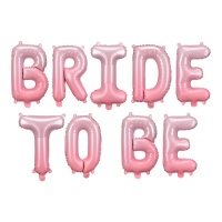 Globo letras Bride to Be rosa de 350 x 45 cm - PartyDeco