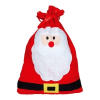 Saco de Papá Noel con dibujo para regalos de 50 x 70 cm