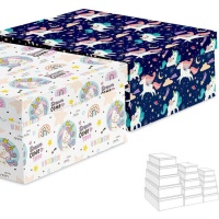 Caja rectangular Unicornios - 15 unidades