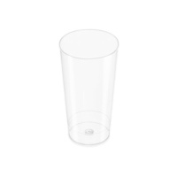 Vasos de 100 ml de plástico transparente cónico reutilizable - 10 unidades