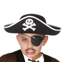 Sombrero pirata con calavera cruzada infantil