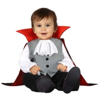 Disfraz de vampiro con chaleco gris para bebé